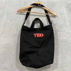 Baggu TED Talk Tote Bag Crossbody Adjustable Shoulder Strap Black Red